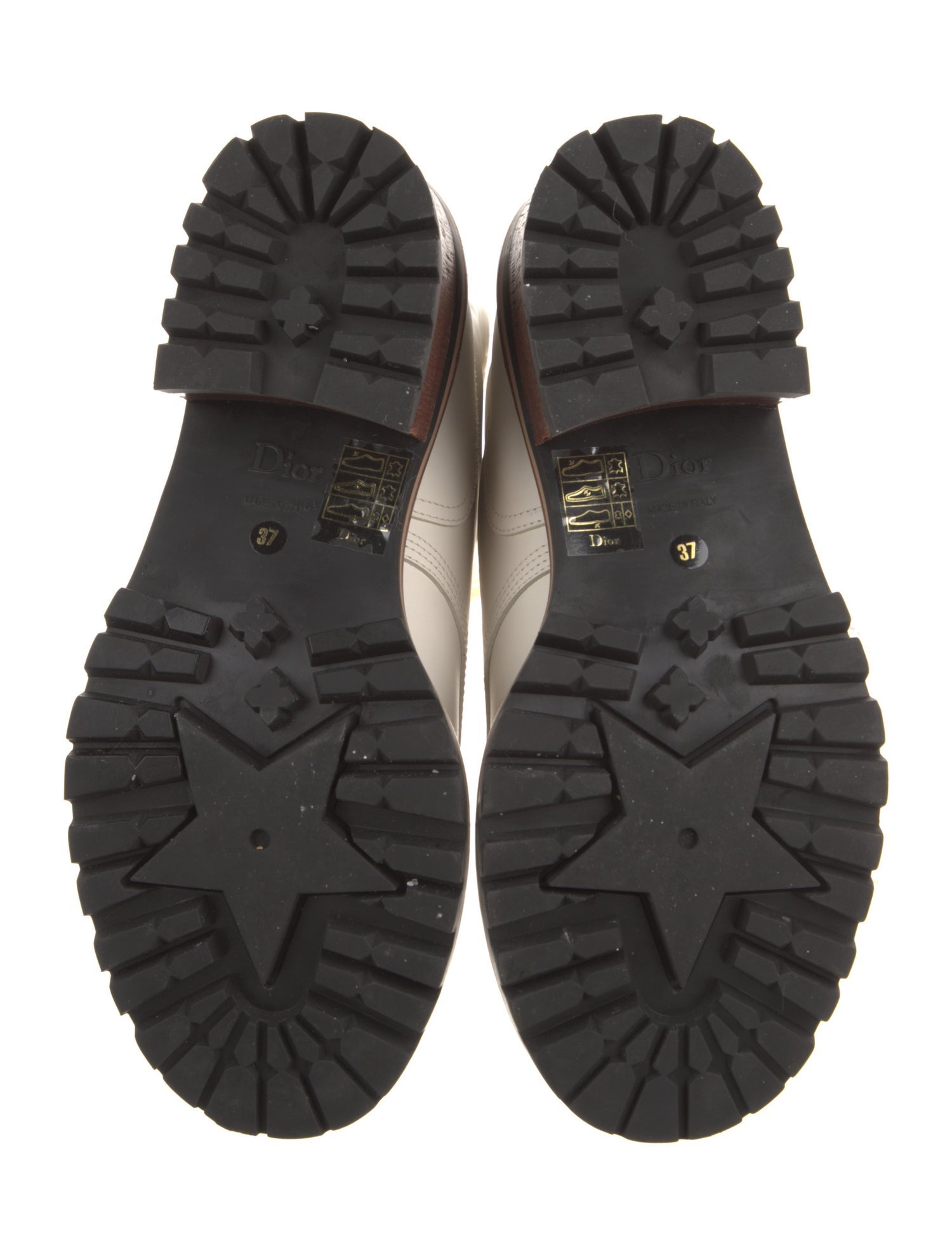 Christian Dior Leather Combat Boots